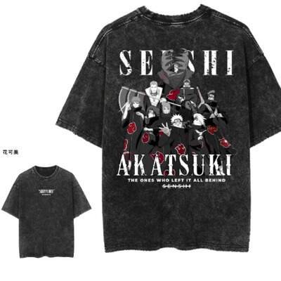 高街做旧常规AKATSUKI宽松型黑色