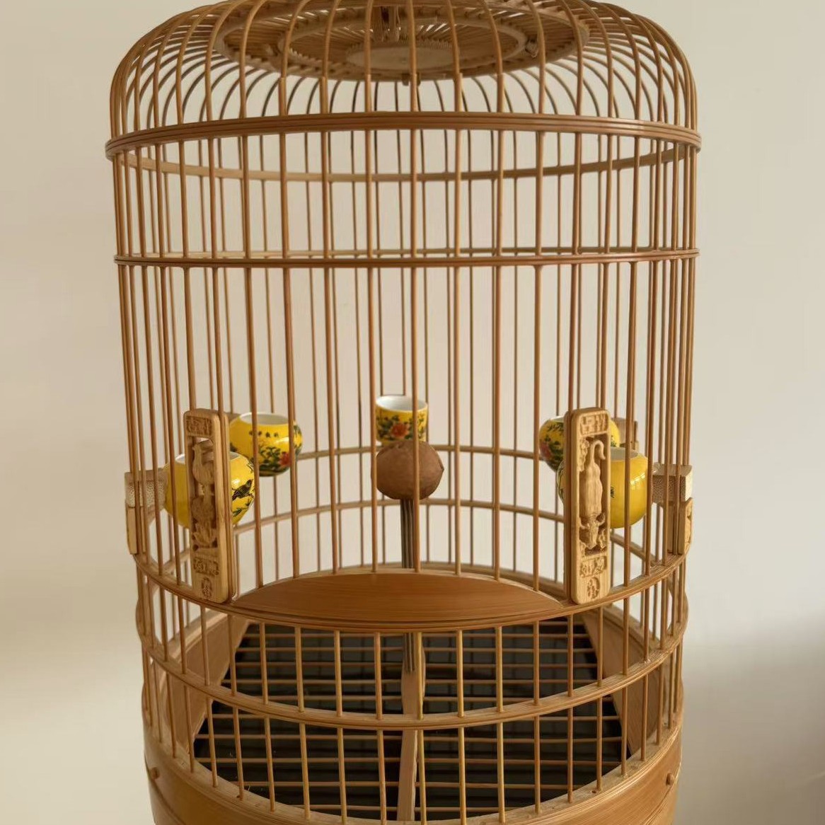 鸟笼精品老竹精抛光石燕玉鸟珍珠鸟相思鸟小型鸟类鸟笼