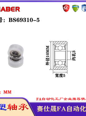赛仕晟包塑轴承BS69310-5塑料尼龙轴承静音滑轮导向轮轨道轮