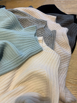 半高领立领坑条毛衣女秋冬内搭加厚保暖修身针织衫上衣长袖打底衫