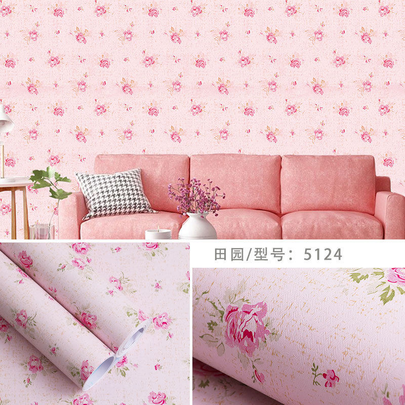 耐高温无甲醛特价PVC防水自粘式墙贴白 粉底小碎花壁纸10米长墙纸,家居饰品,软装墙贴,淘宝优惠券,粉丝福利购,淘宝优惠卷