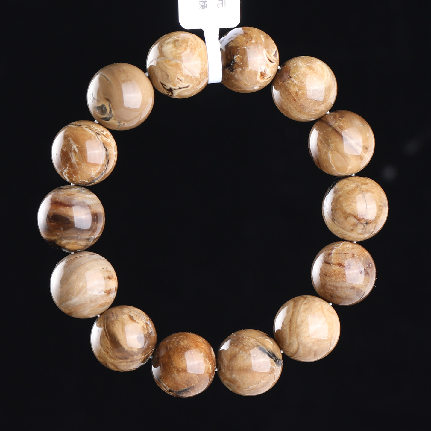 天然缅甸琥珀蜜蜡鬼脸妖花老奶油瓷白触角蛋黄溶洞男女款圆珠手串