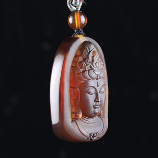 陈万福天然缅甸琥珀蜜蜡棕红血金蓝根溶洞雕刻吊坠龙凤貔貅弥勒佛