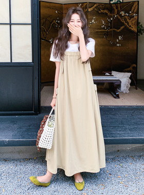 2025新款夏季背带裙纯色连衣裙2541背带裤p125k188