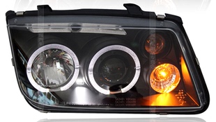 秀山 大众老款金典老宝来LED天使眼大灯 双光透镜大灯总成