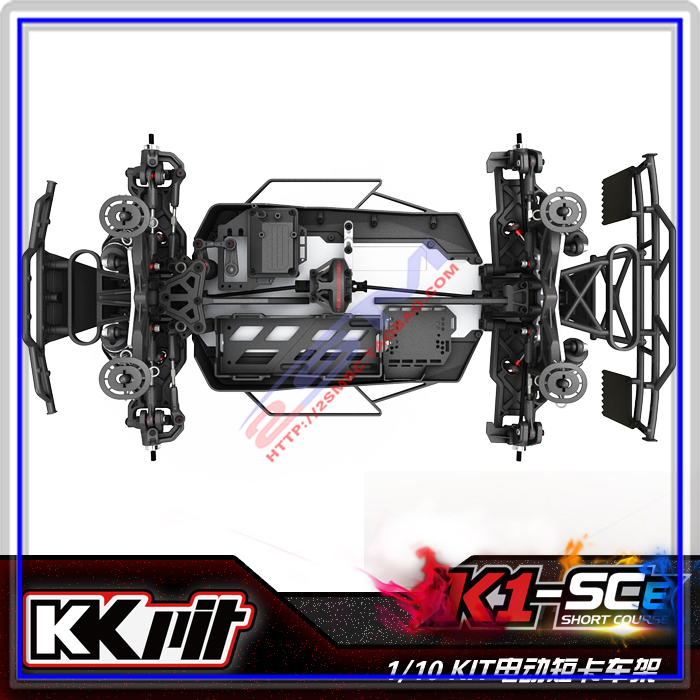 新款KKPIT K1 SCE V2短卡 1/10专业竞赛电动q短卡车架遥控越野模 玩具/童车/益智/积木/模型 车模 原图主图