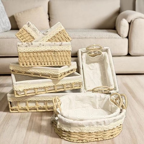 编织草编方形杂物大收纳筐篮巧匠