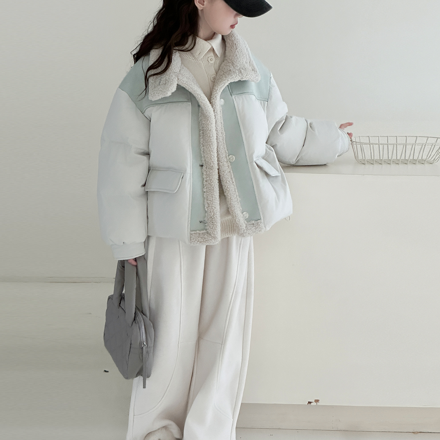 秋冬女童90羽绒服白鸭绒防风外套