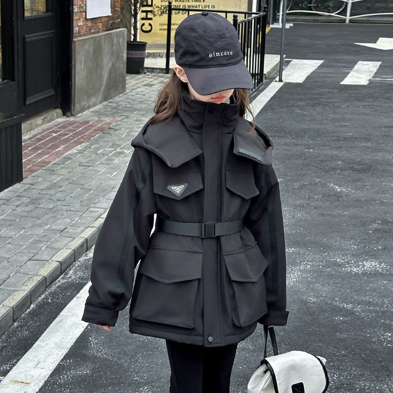 加厚秋冬连帽加绒冲锋衣外套夹棉