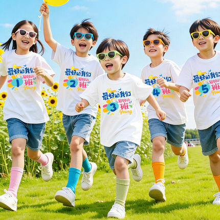 六年级毕业班服T恤定制小学生幼儿园亲子活动大合唱演出统一服装