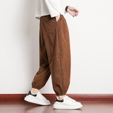 秋季新款灯芯绒休闲裤男风宽松束脚哈伦裤潮流长裤子K110P45，男装休闲裤，星座220-2