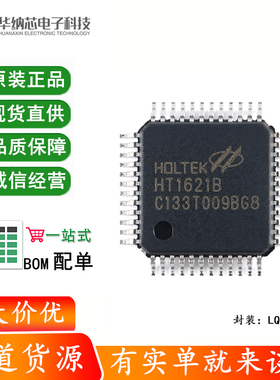 原装正品 HT1621B LQFP-48 RAM映射32*4 LCD控制器芯片I/O MCU