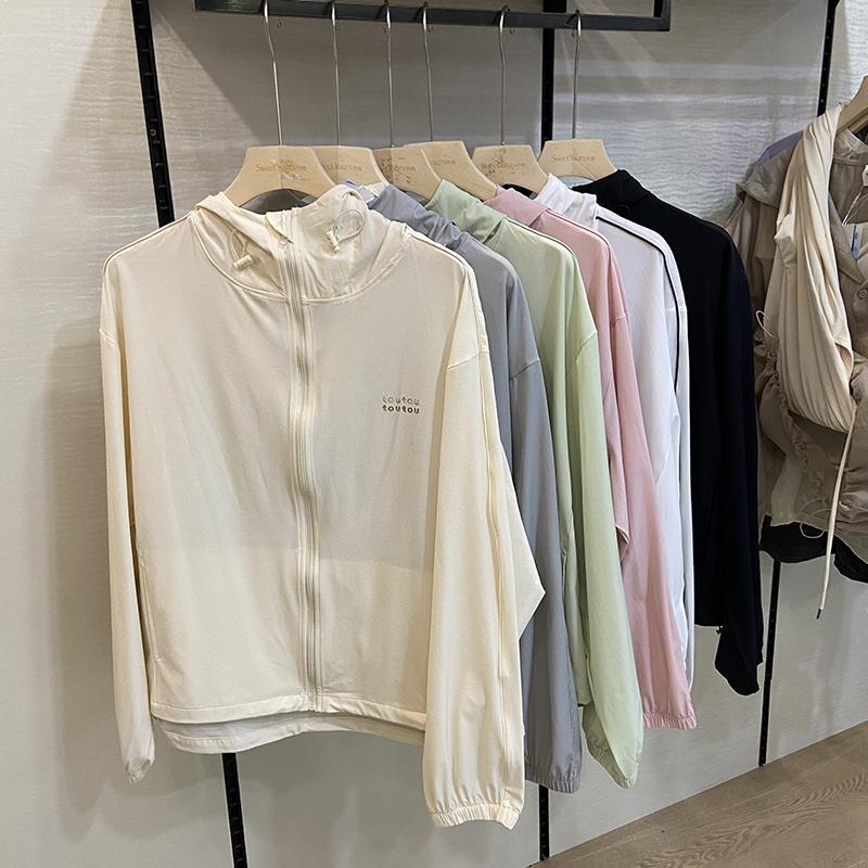 她炽2518夏季新款女士连帽薄外套宽松显瘦百搭上衣凉感夹克防晒衣