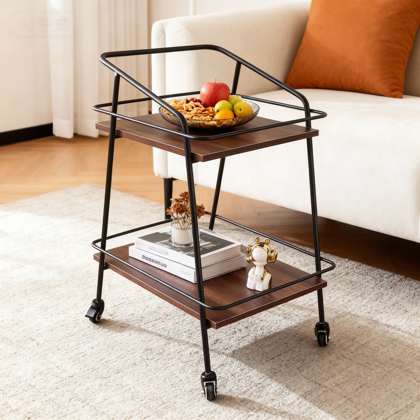 中古风手推车沙发边几