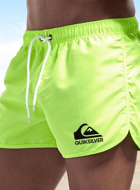 男士沙滩裤短裤QUIKSILVER健身运动裤衩男士三分桃皮绒冲浪短裤