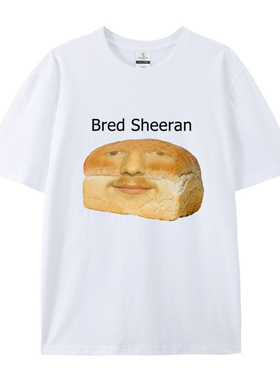 Funny Ed Sheeran Meme Print T Shirts 男夏季重磅圆领休闲短袖