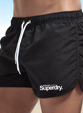 男士沙滩裤短裤 super dry健身运动裤衩男士三分冲浪短裤