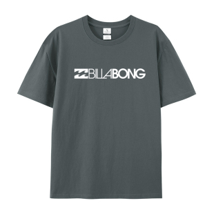 澳洲Billabong冲浪印花220克重磅棉短袖T恤圆领潮男士休闲深灰T恤