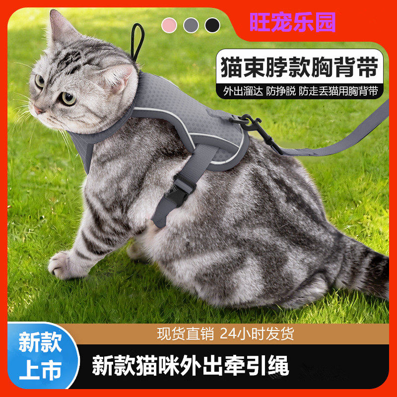 2026新款猫咪外出牵引背带套装带绳子防挣脱可反光猫背带调节透气,宠物/宠物食品及用品,猫牵引绳,淘宝优惠券,粉丝福利购,淘宝优惠卷