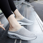 气垫减震室外半拖镂空洞洞鞋 防滑包头拖鞋 女厚底 女士夏季 户外拖鞋