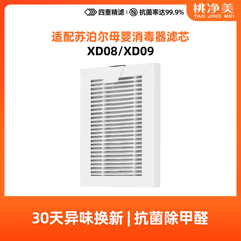适配苏泊尔婴儿奶瓶消毒器烘干一体消毒柜XD08/XD09过滤网滤芯