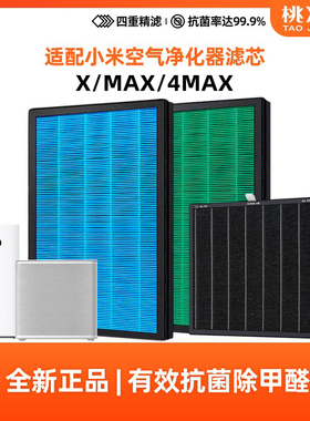 桃净美适配小米米家空气净化器滤芯X MAX 4MAX过滤网AC-M11/M5-SC