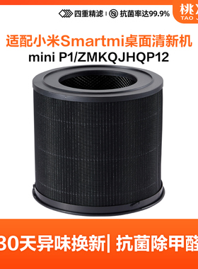 适配小米Smartmi智米mini P1桌面空气清新机过滤网滤芯ZMKQJHQP12
