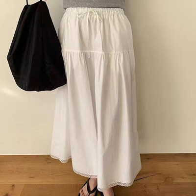 韩国代购洋气百搭中长A字半身裙