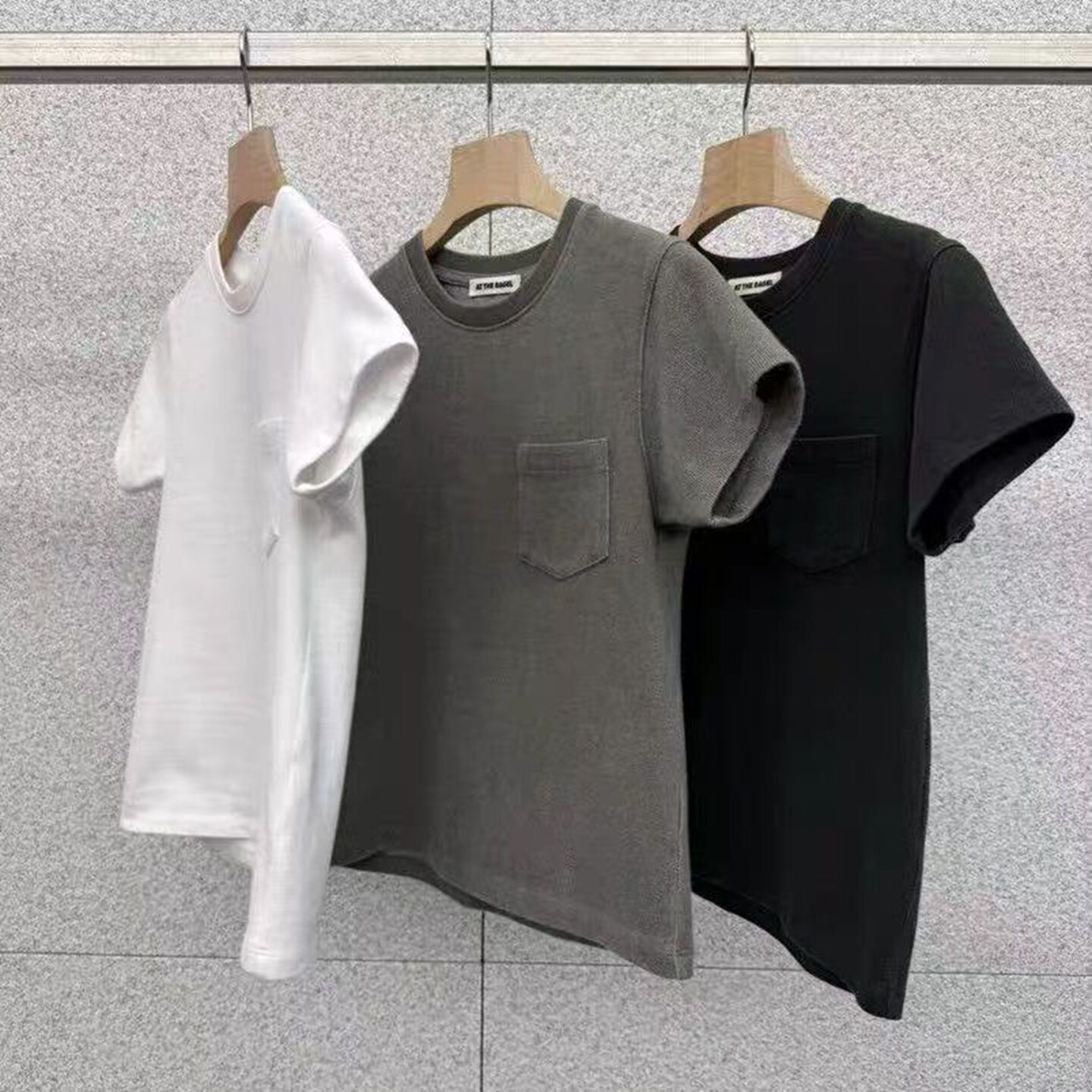 现at the bagel韩国东大门代购2026春季休闲百搭圆领净版短袖T恤