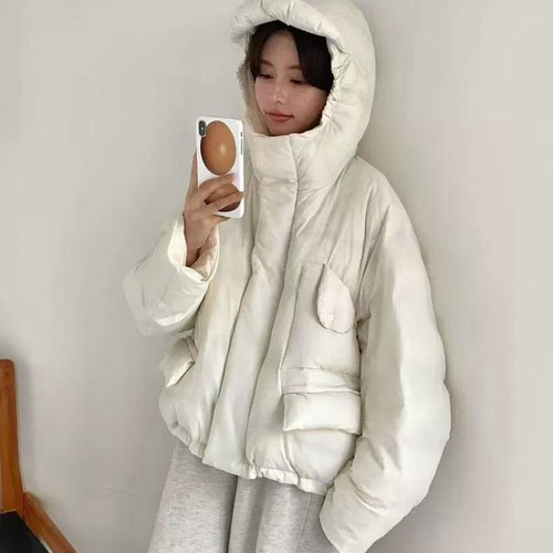 韩国代购休闲百搭连帽短款羽绒服