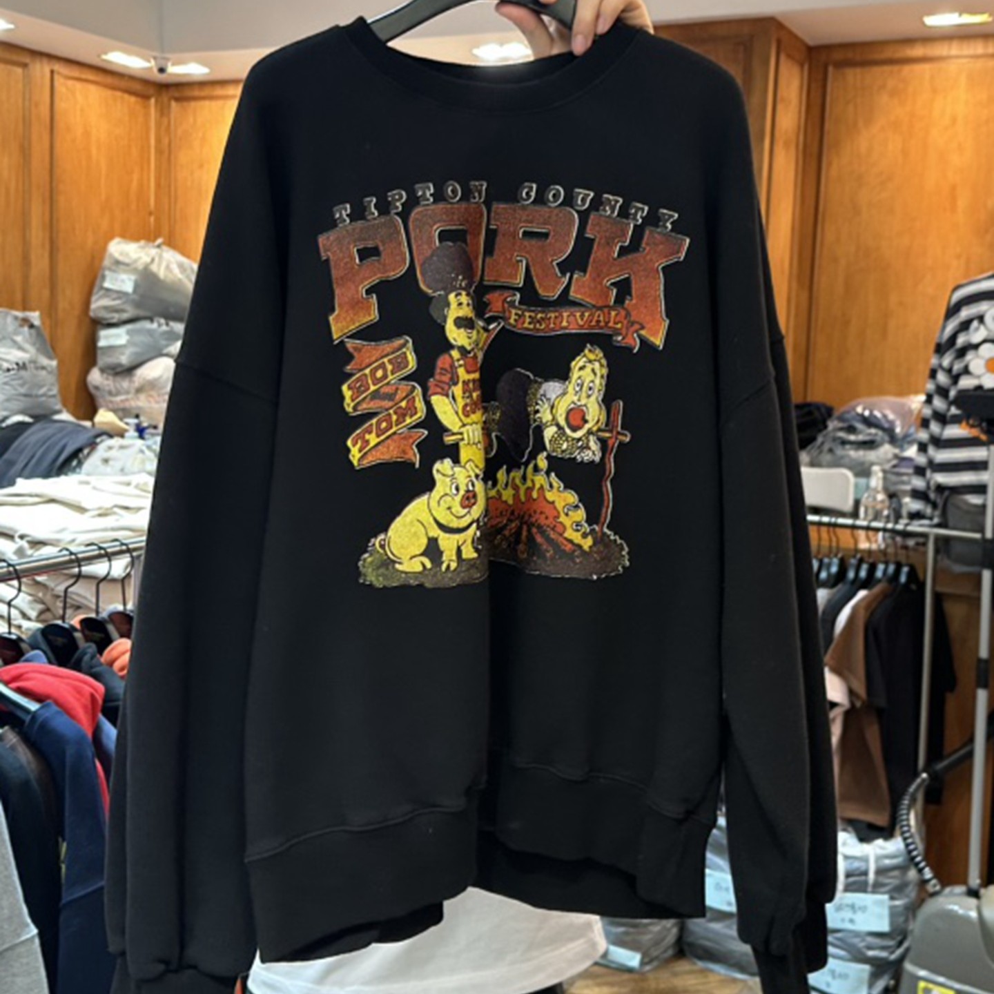 韩国代购百搭宽松卡通加绒卫衣女