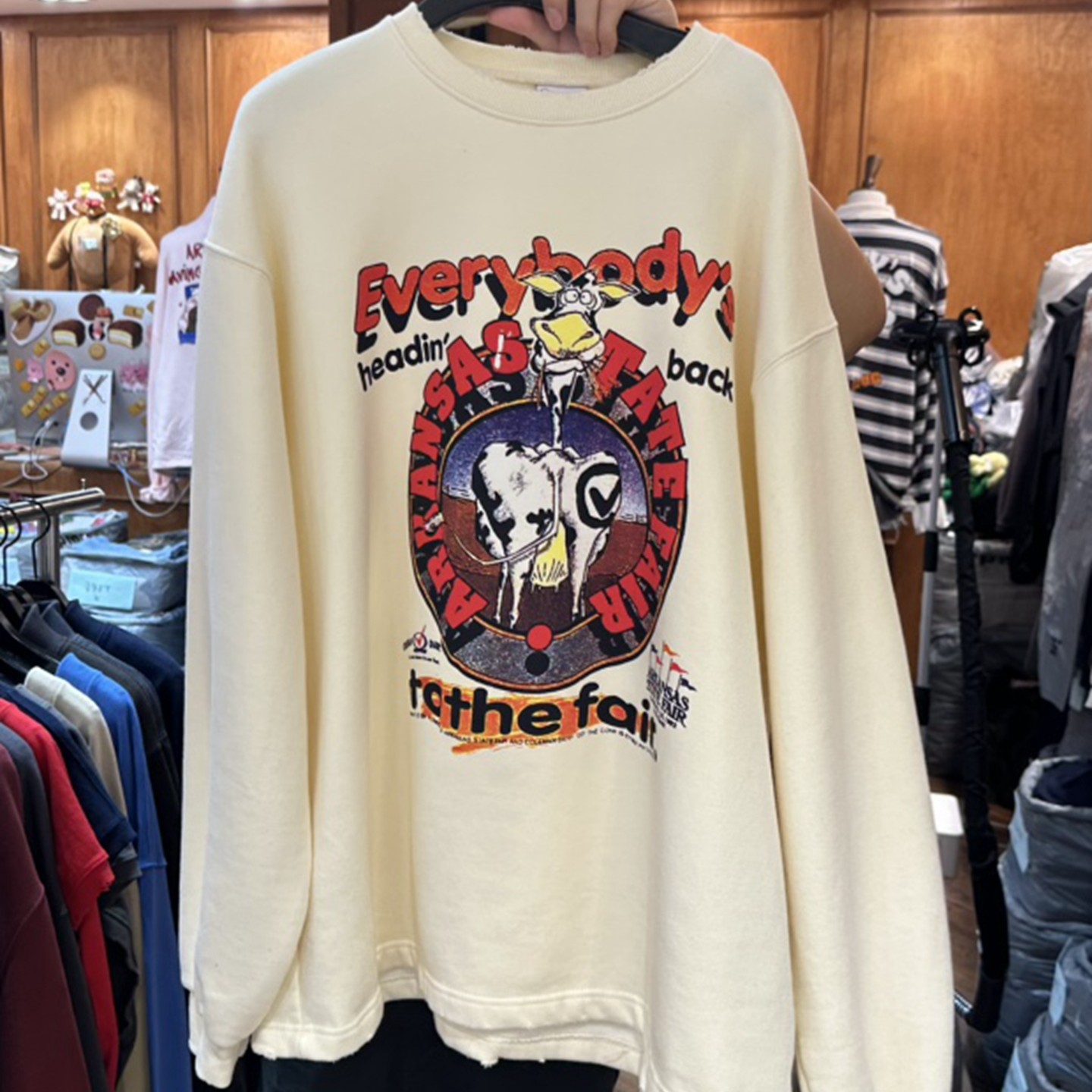 韩国代购百搭宽松卡通加绒卫衣女