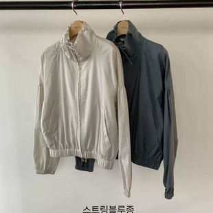 现韩国东大门代购UNDERSON2025夏季款休闲通勤立领宽松夹克外套女