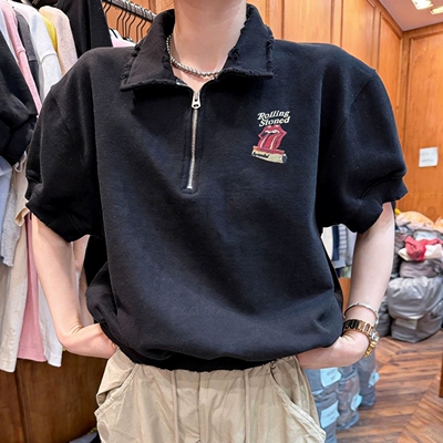 短袖时尚休闲韩国代购翻领T恤女