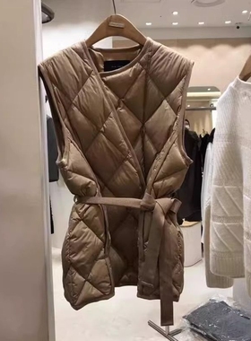 现韩国东大门代购Ave.29th2025秋冬新款百搭洋气菱格羽绒马甲女装