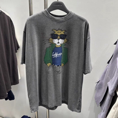 短袖休闲韩国代购印花棉短袖T恤