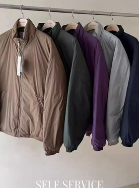 现韩国东大门代购self service2025冬季休闲中性风立领宽松羽绒服