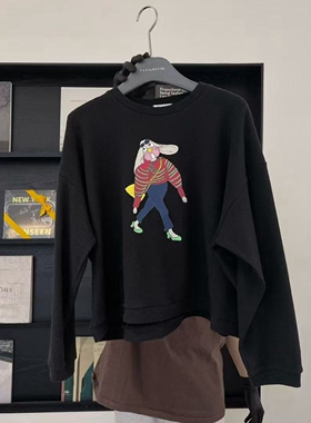 现韩国东大门代购女tara by motion2026春季时尚个性印花长袖卫衣