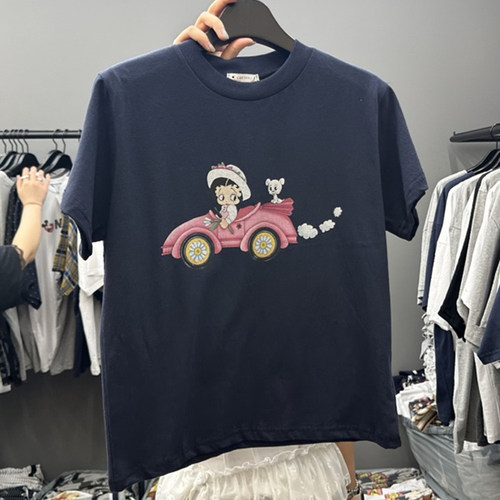 韩国代购百搭卡通洋气短袖T恤女