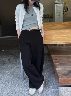 现韩国东大门代购shop weare2025秋季时尚休闲松紧腰直筒休闲裤女