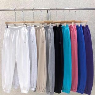 现韩国东大门代购BREEZE2025冬季款百搭松紧腰笑脸加绒休闲卫裤女