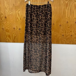 现韩国东大门代购project2026春洋气百搭松紧腰侧开叉豹纹半身裙