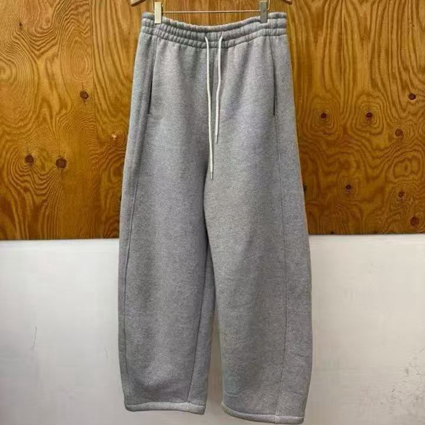 松紧腰百搭韩国代购加绒休闲裤