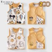 2件装 外套男女宝宝上衣背心马夹坎肩春秋 双面穿婴儿纯棉马甲开衫