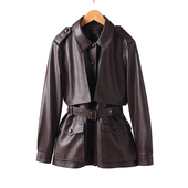 海宁皮衣羽绒服女2025新款 宽松大码 绵羊皮夹克防寒加厚保暖皮外套