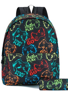 游戏机Gamepad书包跨境热销卡通可爱小学生背包双肩包