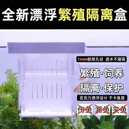 亚克力漂浮孔雀鱼小型隔离盒