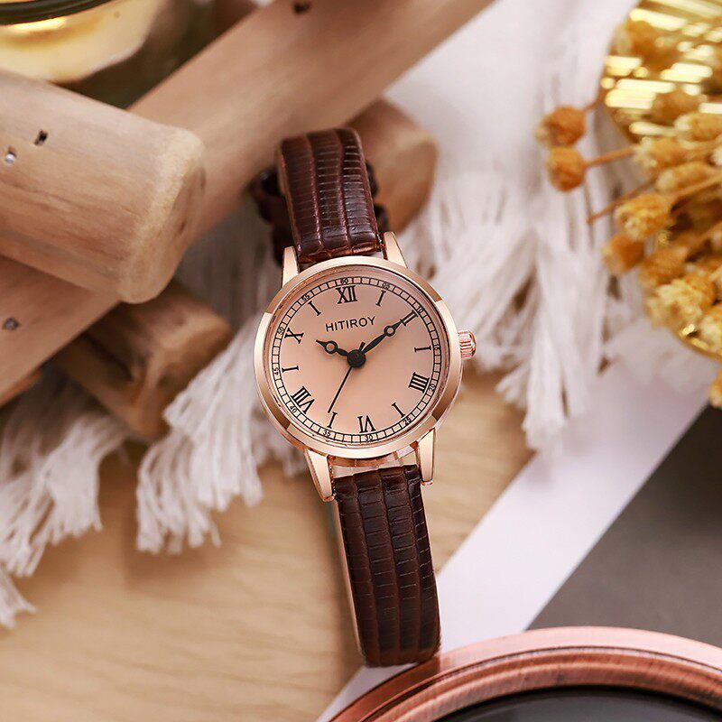 小众设计复古罗马手表女学生小表盘高级感高中生大学生考试石英表
