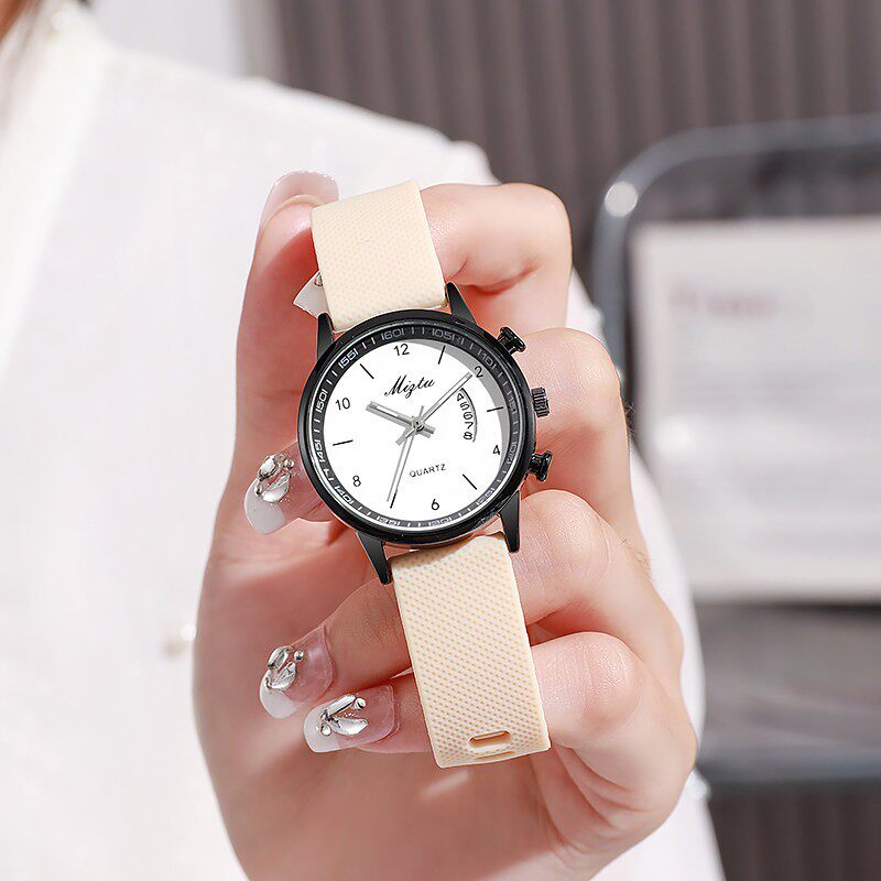 中学生手表女生时尚简约潮流高颜值复古显白气质考试石英腕表男孩