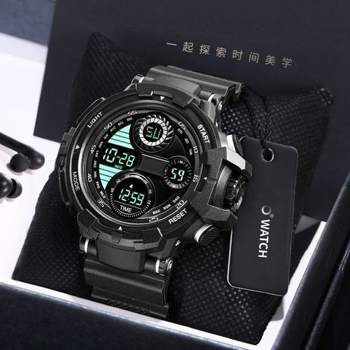 学生手表男款初高中生时尚潮流运动多功能夜光电子表大表盘